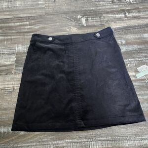 Loft black velvet holiday skirt 8